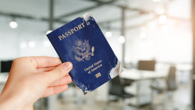Damaged passport